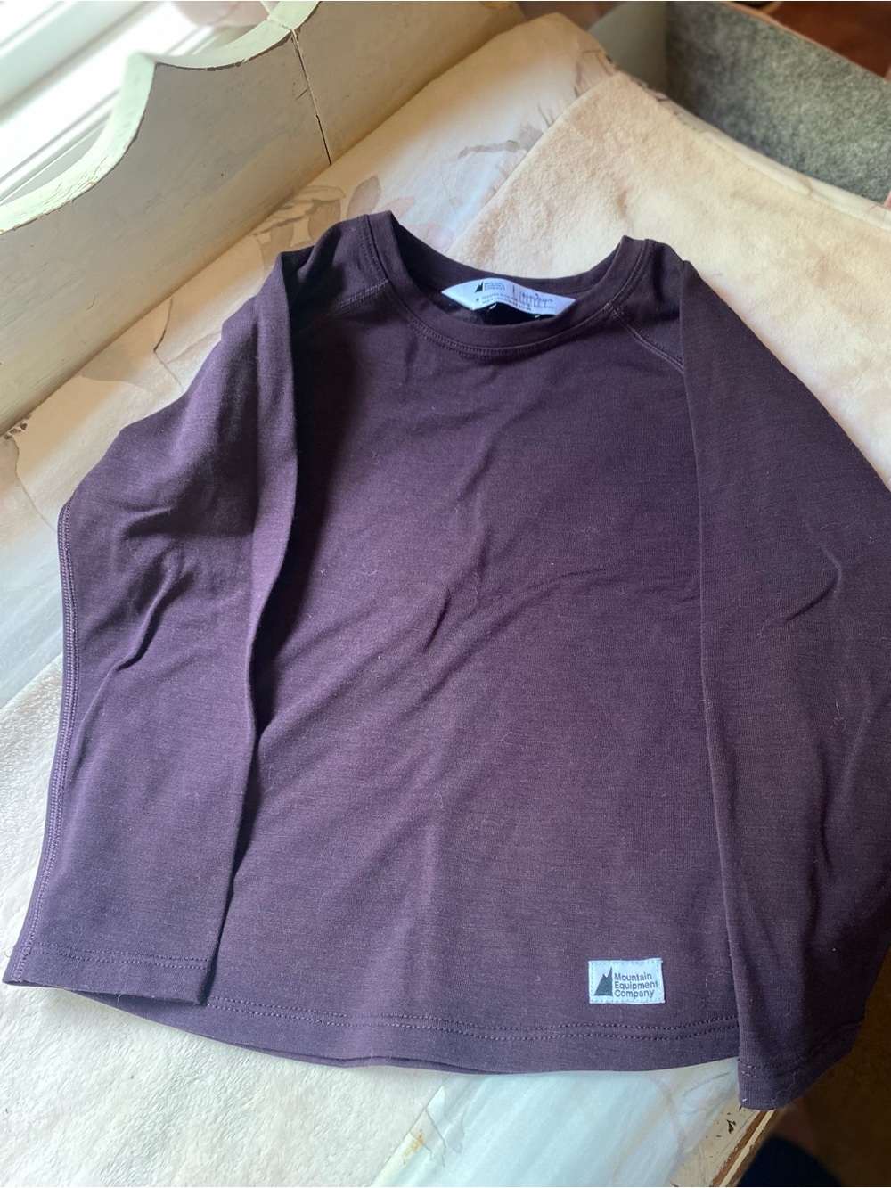 MEC Kids Long-Sleeve Crew Tee in Plum